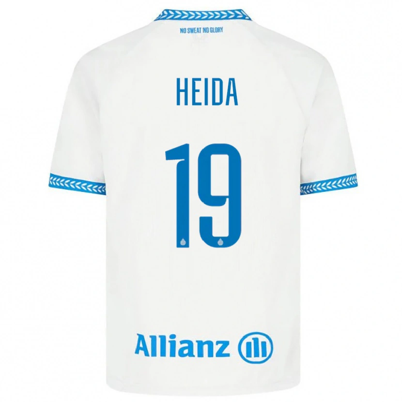 Danxen Men Jade Heida #19 Blue White Away Jersey 2025/26 T-Shirt