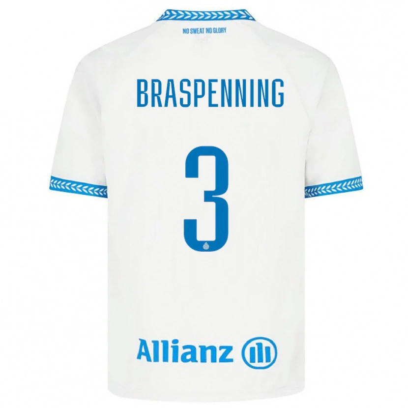 Danxen Men Daan Braspenning #3 Blue White Away Jersey 2025/26 T-Shirt