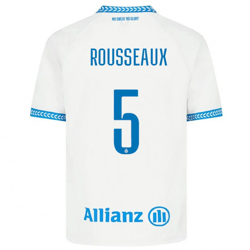 Danxen Men Luca Rousseaux #5 Blue White Away Jersey 2025/26 T-Shirt