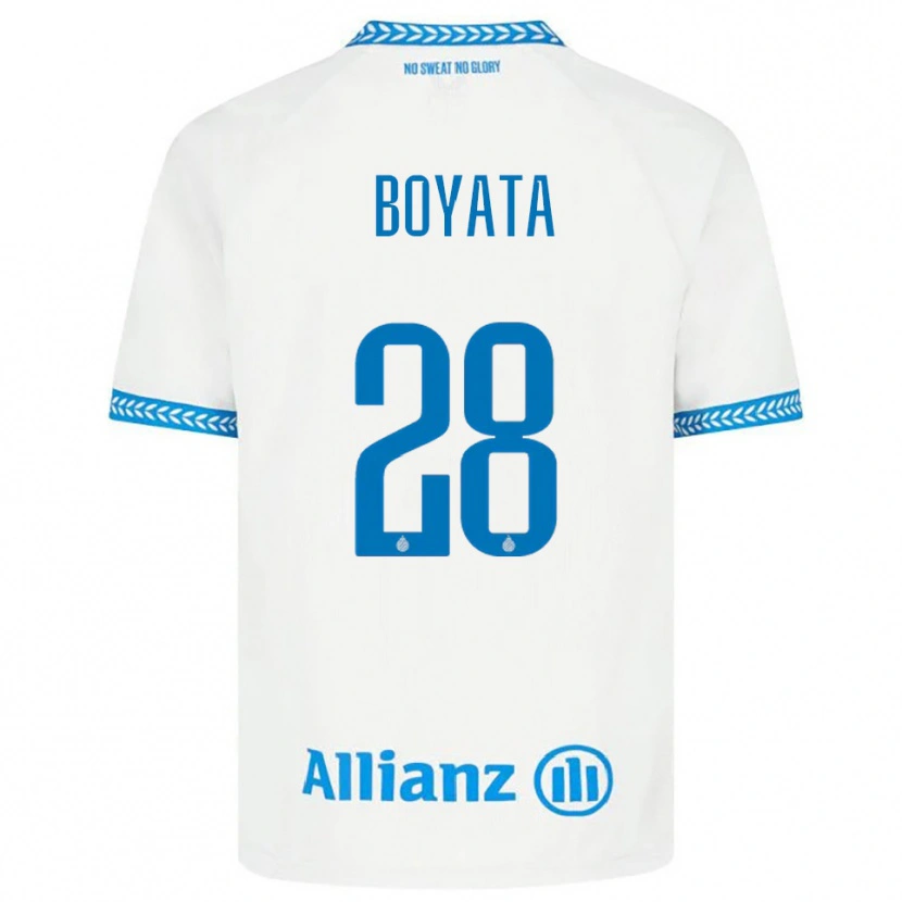 Danxen Men Dedryck Boyata #28 Blue White Away Jersey 2025/26 T-Shirt