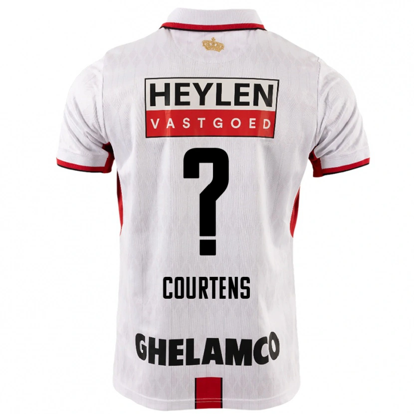 Danxen Men Nolhan Courtens #0 White Red Away Jersey 2025/26 T-Shirt