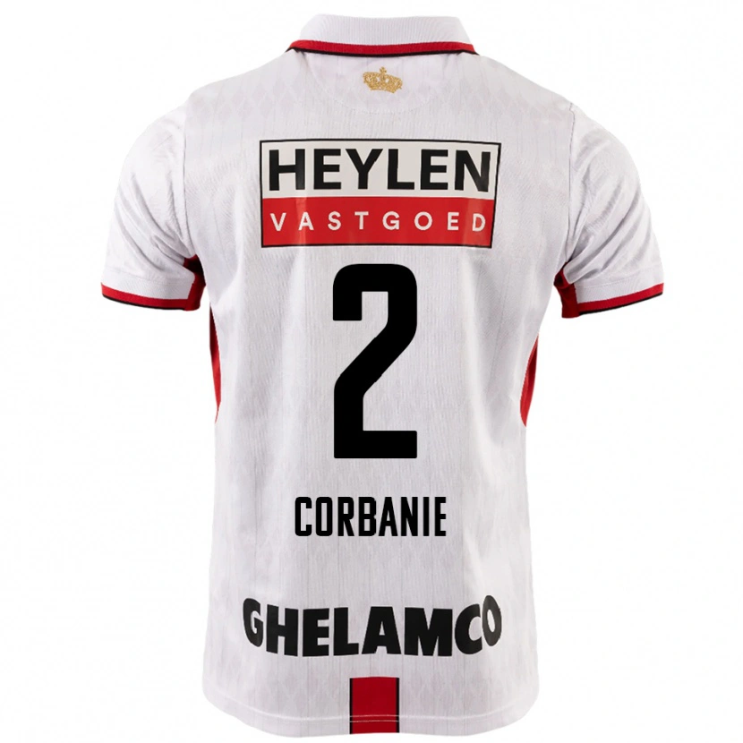Danxen Men Kobe Corbanie #2 White Red Away Jersey 2025/26 T-Shirt