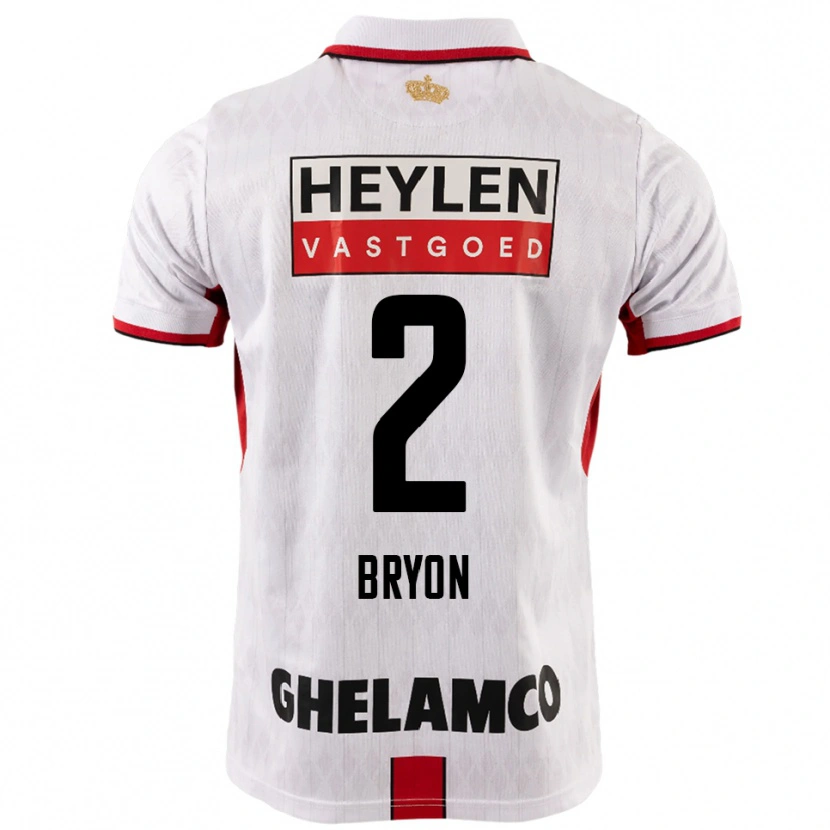 Danxen Men Robbe Bryon #2 White Red Away Jersey 2025/26 T-Shirt