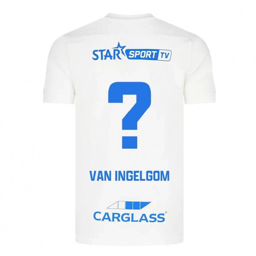 Danxen Men Tijn Van Ingelgom #0 White Blue Away Jersey 2025/26 T-Shirt