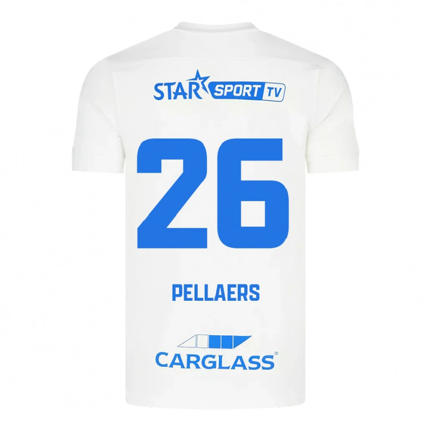 Danxen Men Amanuel Pellaers #26 White Blue Away Jersey 2025/26 T-Shirt
