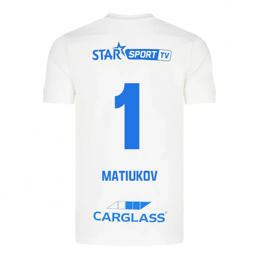 Danxen Men Platon Matiukov #1 White Blue Away Jersey 2025/26 T-Shirt