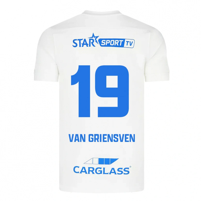 Danxen Men Evy Van Griensven #19 White Blue Away Jersey 2025/26 T-Shirt