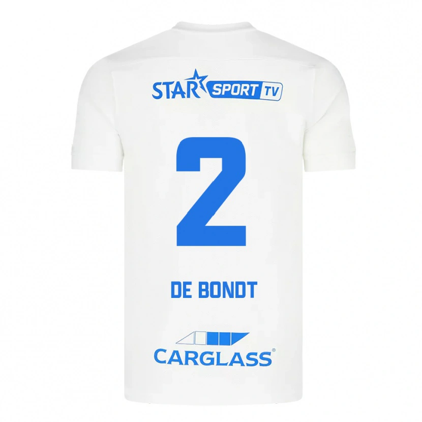 Danxen Men Marith De Bondt #2 White Blue Away Jersey 2025/26 T-Shirt