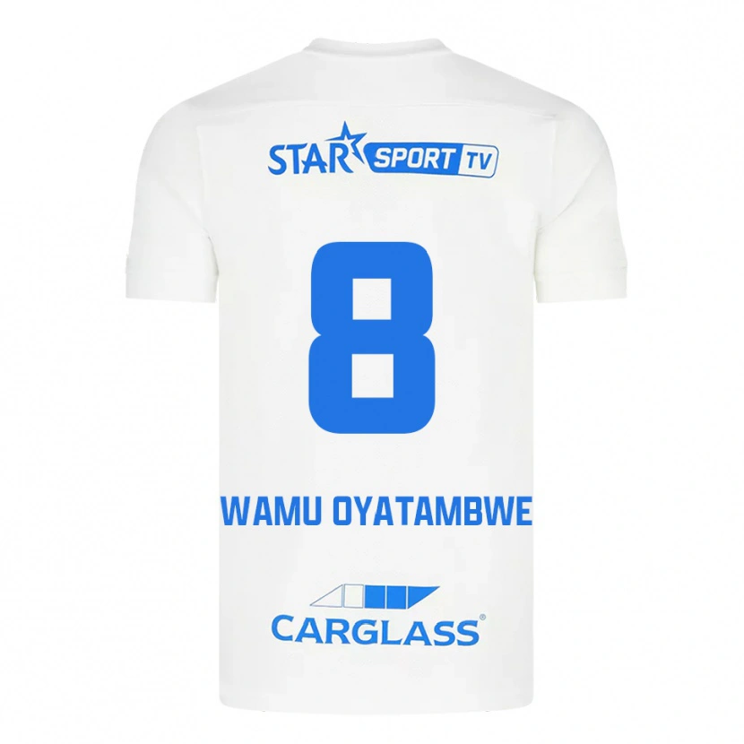 Danxen Men Matthias Wamu Oyatambwe #8 White Blue Away Jersey 2025/26 T-Shirt