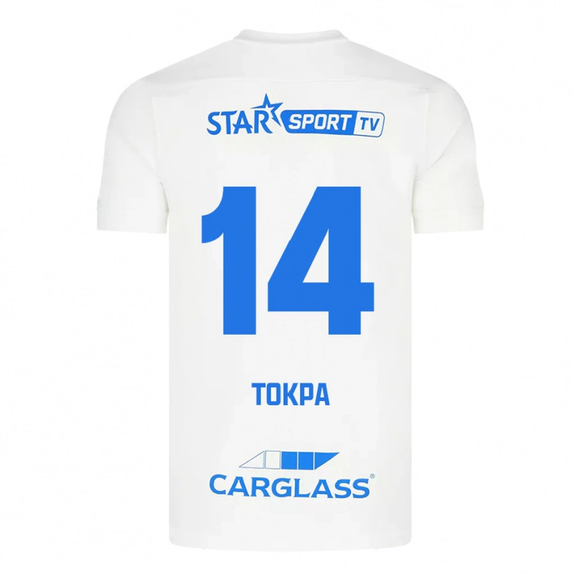 Danxen Men Winner Tokpa #14 White Blue Away Jersey 2025/26 T-Shirt