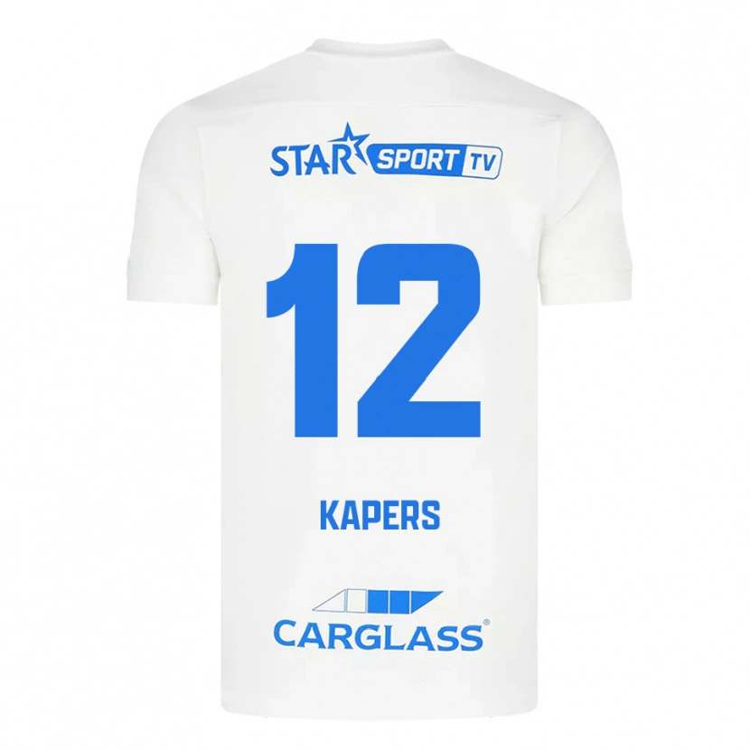 Danxen Men Wout Kapers #12 White Blue Away Jersey 2025/26 T-Shirt