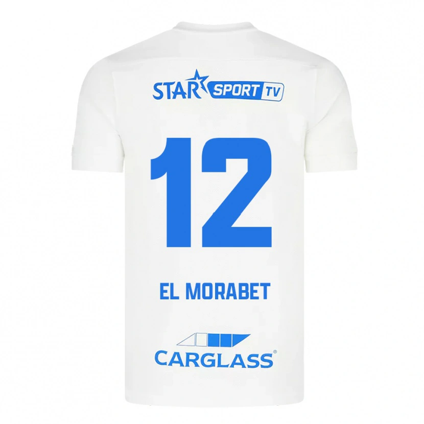 Danxen Men Sami El Morabet #12 White Blue Away Jersey 2025/26 T-Shirt
