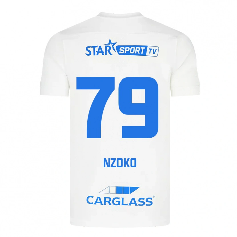 Danxen Men Djoully Nzoko #79 White Blue Away Jersey 2025/26 T-Shirt
