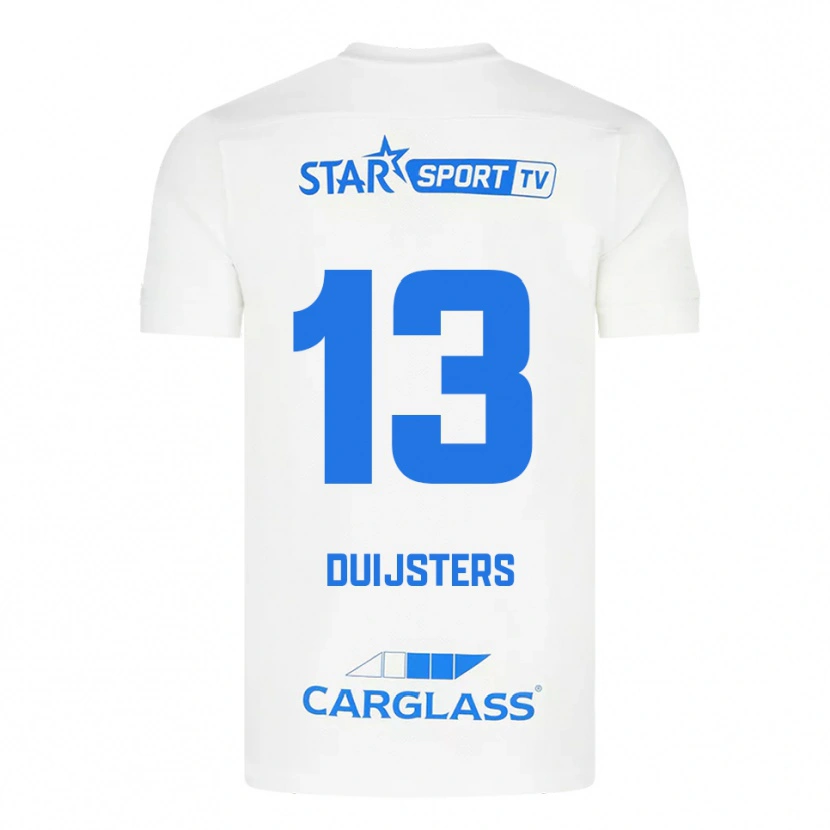 Danxen Men Gwen Duijsters #13 White Blue Away Jersey 2025/26 T-Shirt