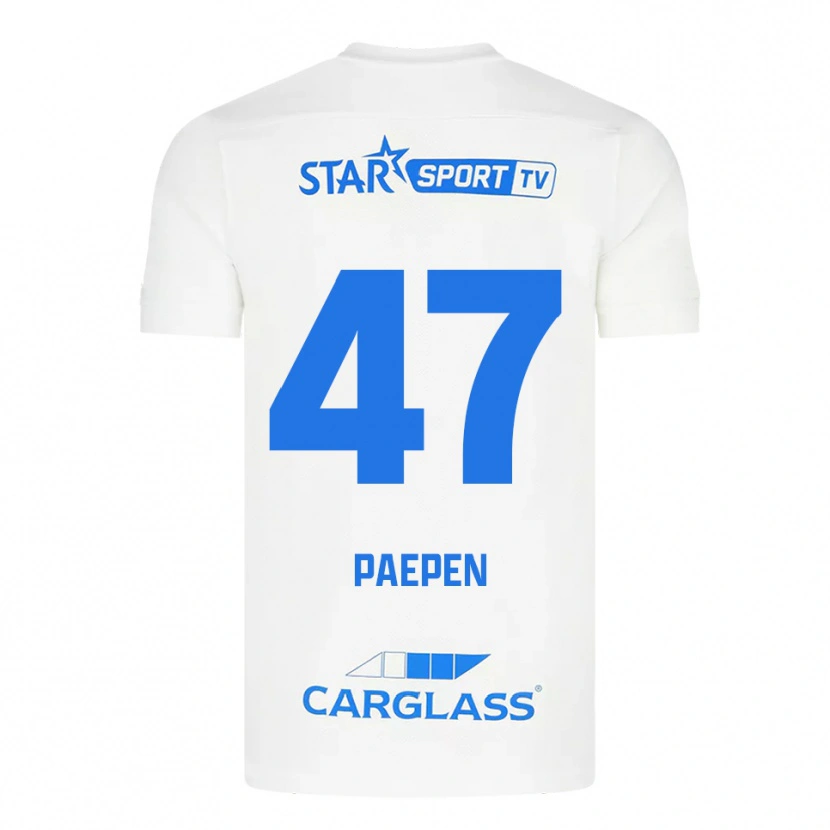 Danxen Men Sam Paepen #47 White Blue Away Jersey 2025/26 T-Shirt