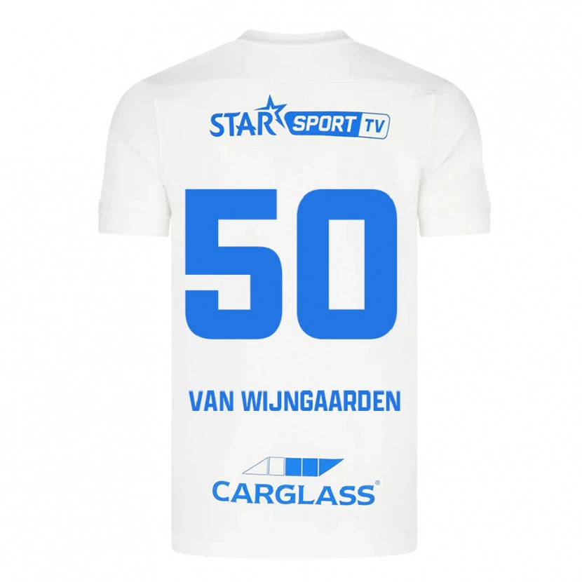Danxen Men Maren Van Wijngaarden #50 White Blue Away Jersey 2025/26 T-Shirt