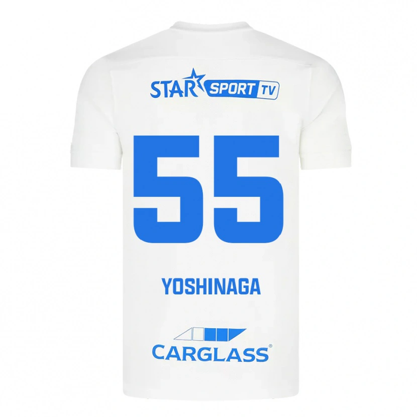 Danxen Men Yumeki Yoshinaga #55 White Blue Away Jersey 2025/26 T-Shirt