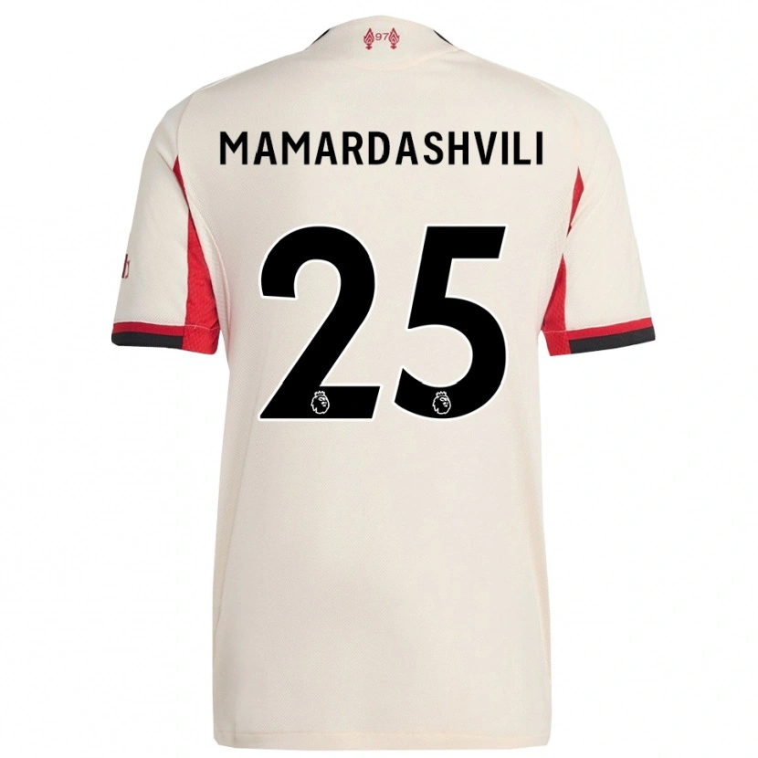 Danxen Men Giorgi Mamardashvili #25 White Black Away Jersey 2025/26 T-Shirt