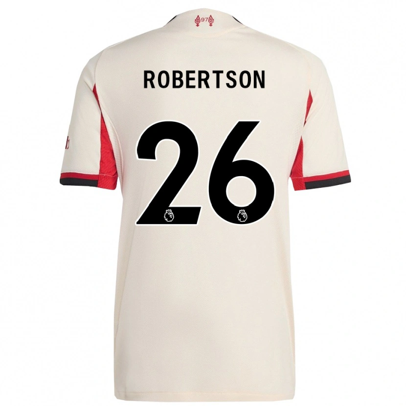 Danxen Men Andrew Robertson #26 White Black Away Jersey 2025/26 T-Shirt