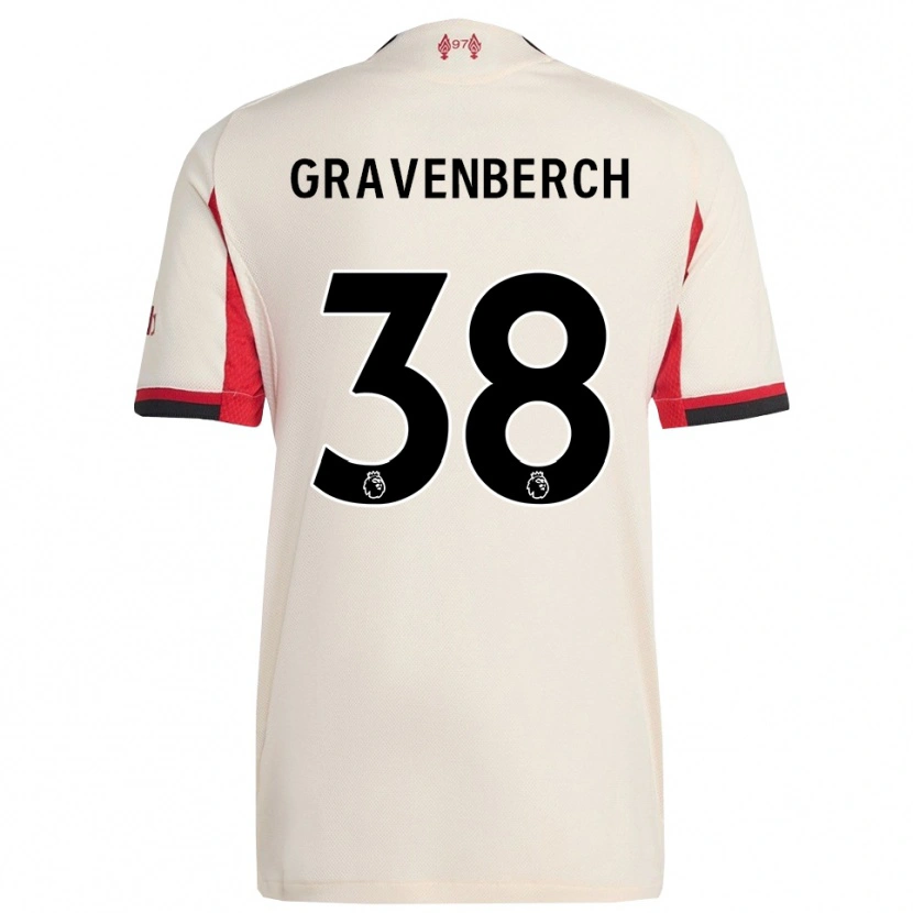 Danxen Men Ryan Gravenberch #38 White Black Away Jersey 2025/26 T-Shirt