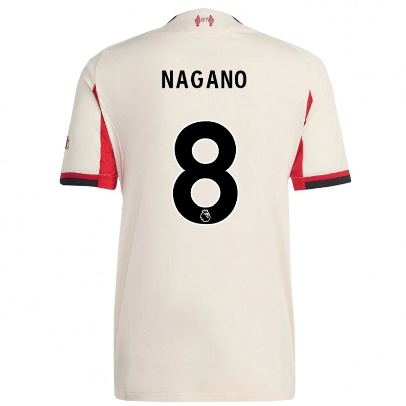 Danxen Men Fūka Nagano #8 White Black Away Jersey 2025/26 T-Shirt