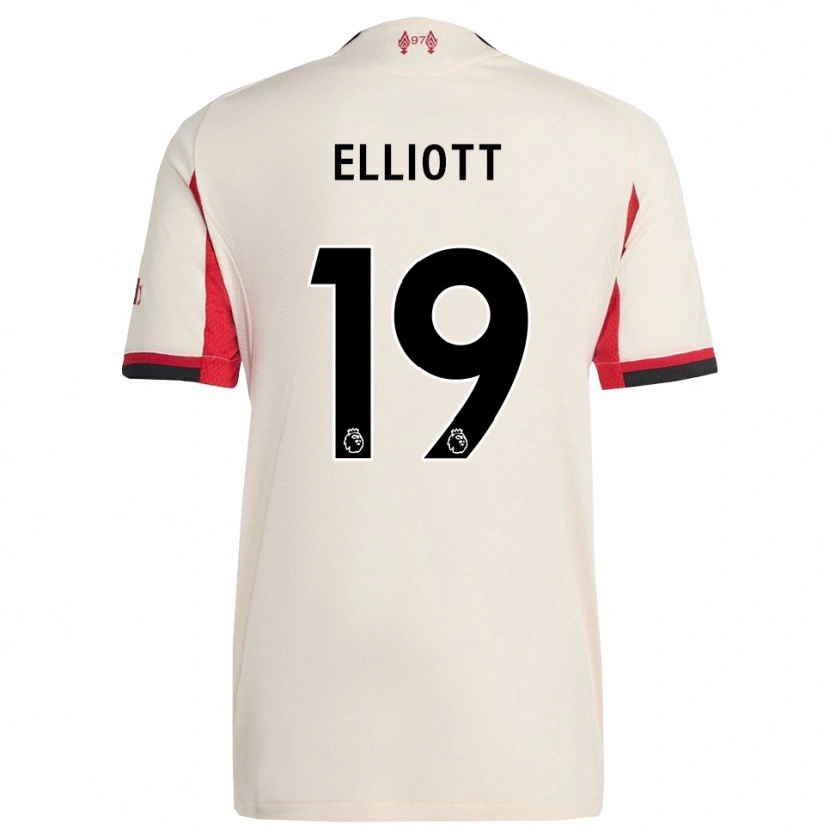 Danxen Men Harvey Elliott #19 White Black Away Jersey 2025/26 T-Shirt