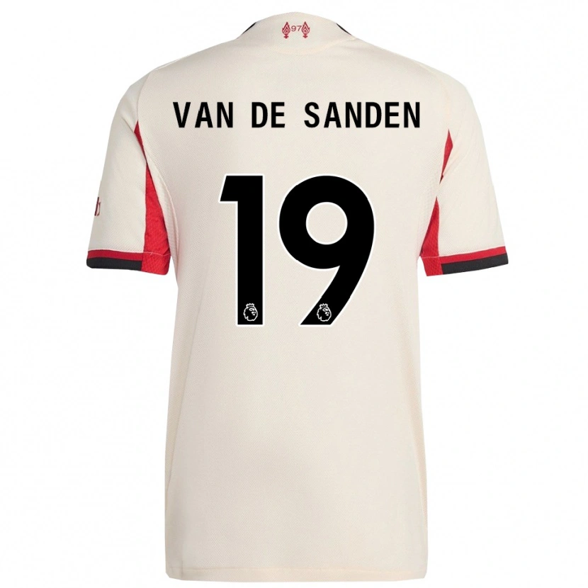 Danxen Men Shanice Van De Sanden #19 White Black Away Jersey 2025/26 T-Shirt