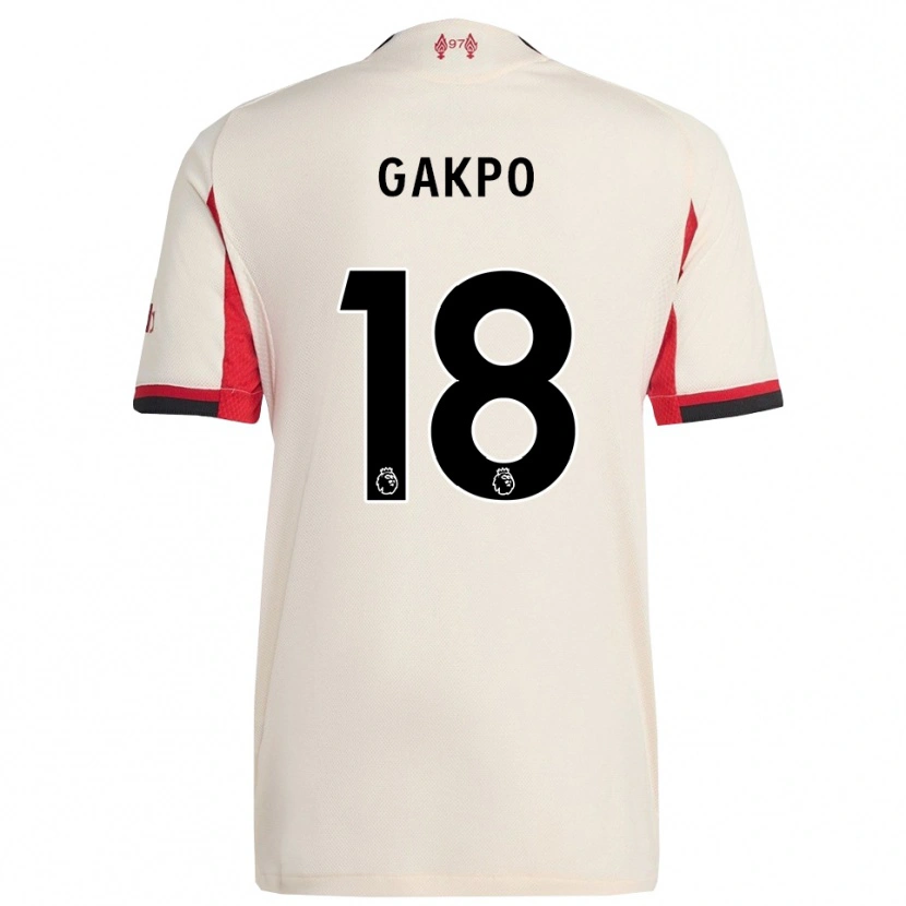 Danxen Men Cody Gakpo #18 White Black Away Jersey 2025/26 T-Shirt