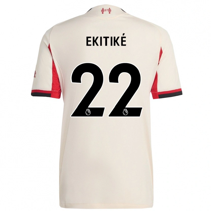 Danxen Men Hugo Ekitiké #22 White Black Away Jersey 2025/26 T-Shirt