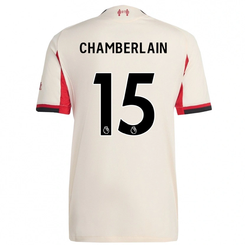 Danxen Men Alex Oxlade Chamberlain #15 White Black Away Jersey 2025/26 T-Shirt