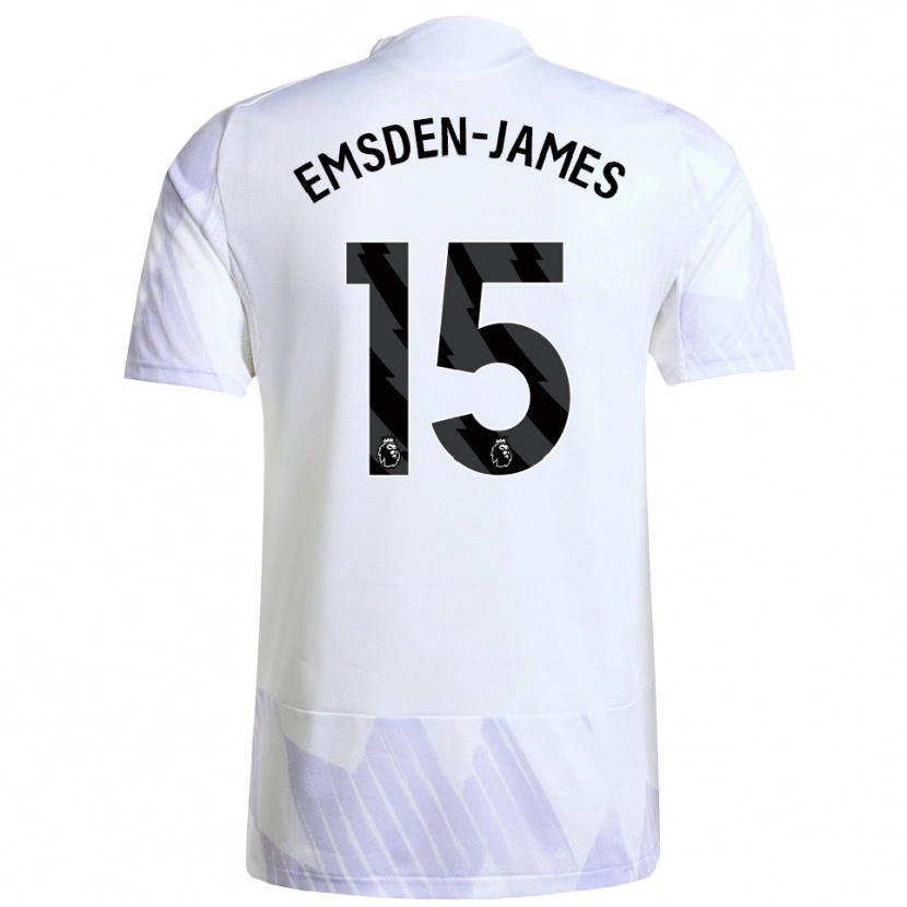 Danxen Men Harley Emsden-James #15 White Purple Purple Away Jersey 2025/26 T-Shirt