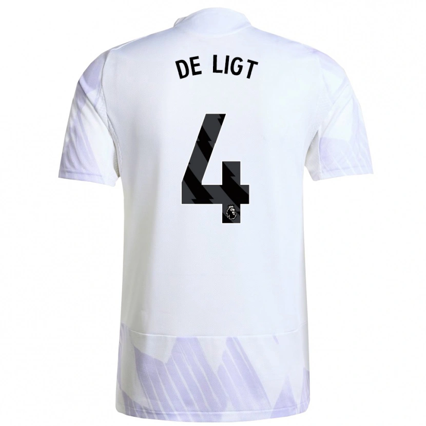 Danxen Men Matthijs De Ligt #4 White Purple Purple Away Jersey 2025/26 T-Shirt