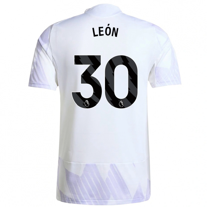 Danxen Men Diego León #30 White Purple Purple Away Jersey 2025/26 T-Shirt