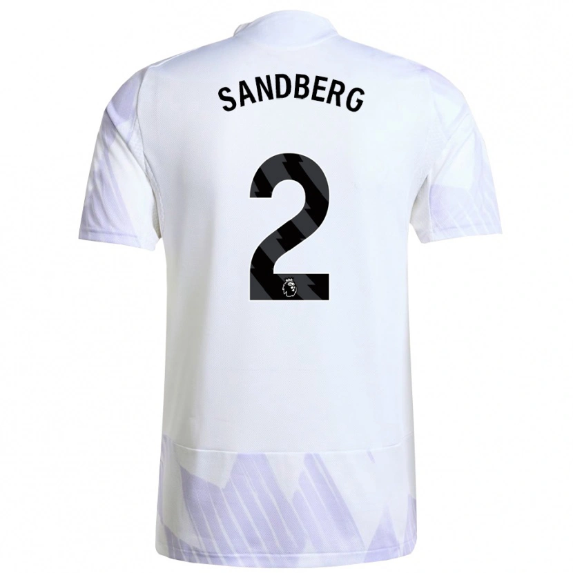 Danxen Men Anna Sandberg #2 White Purple Purple Away Jersey 2025/26 T-Shirt