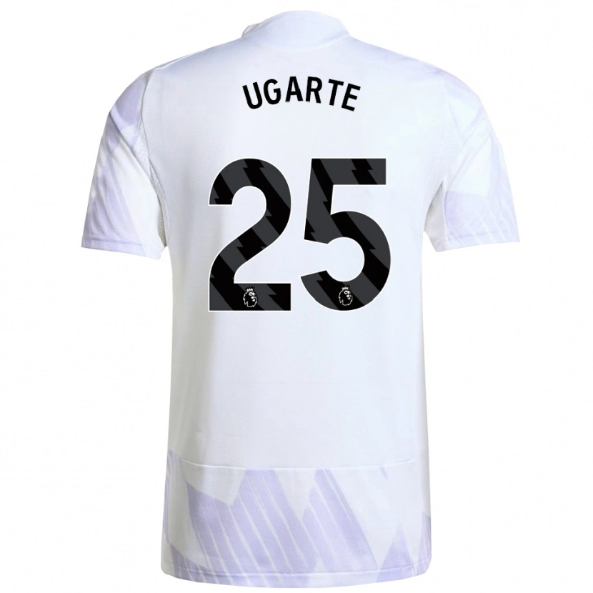 Danxen Men Manuel Ugarte #25 White Purple Purple Away Jersey 2025/26 T-Shirt