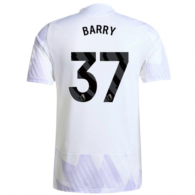 Danxen Men Keira Barry #37 White Purple Purple Away Jersey 2025/26 T-Shirt