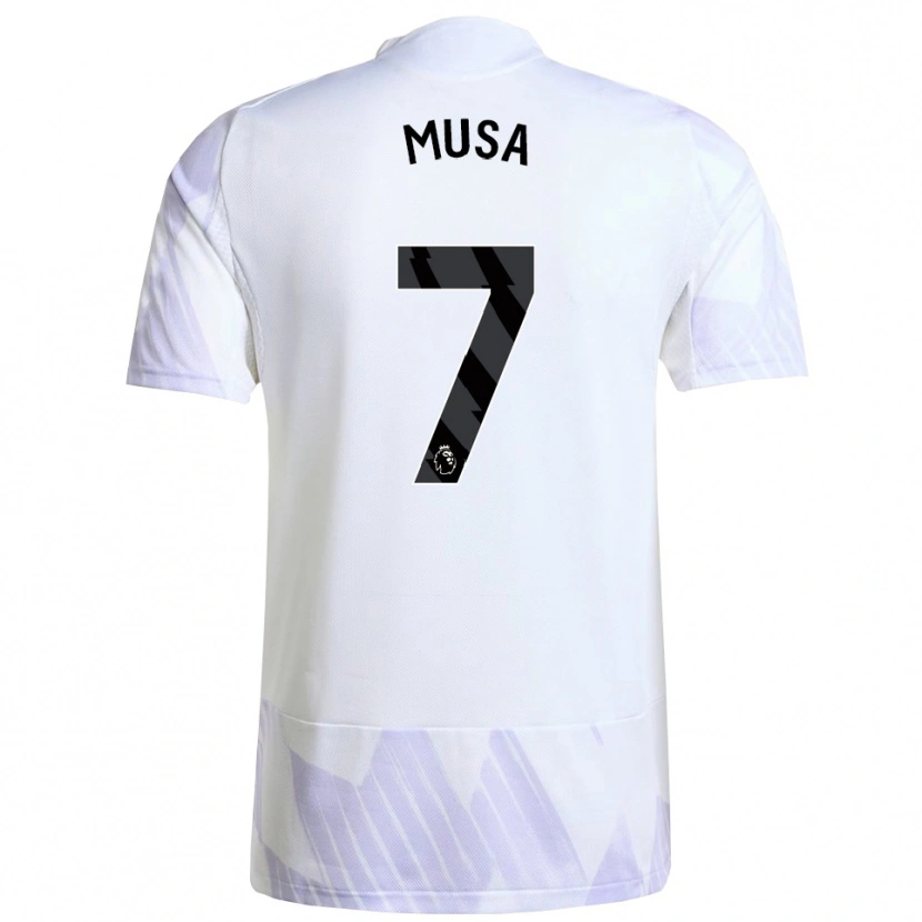 Danxen Men Victor Musa #7 White Purple Purple Away Jersey 2025/26 T-Shirt
