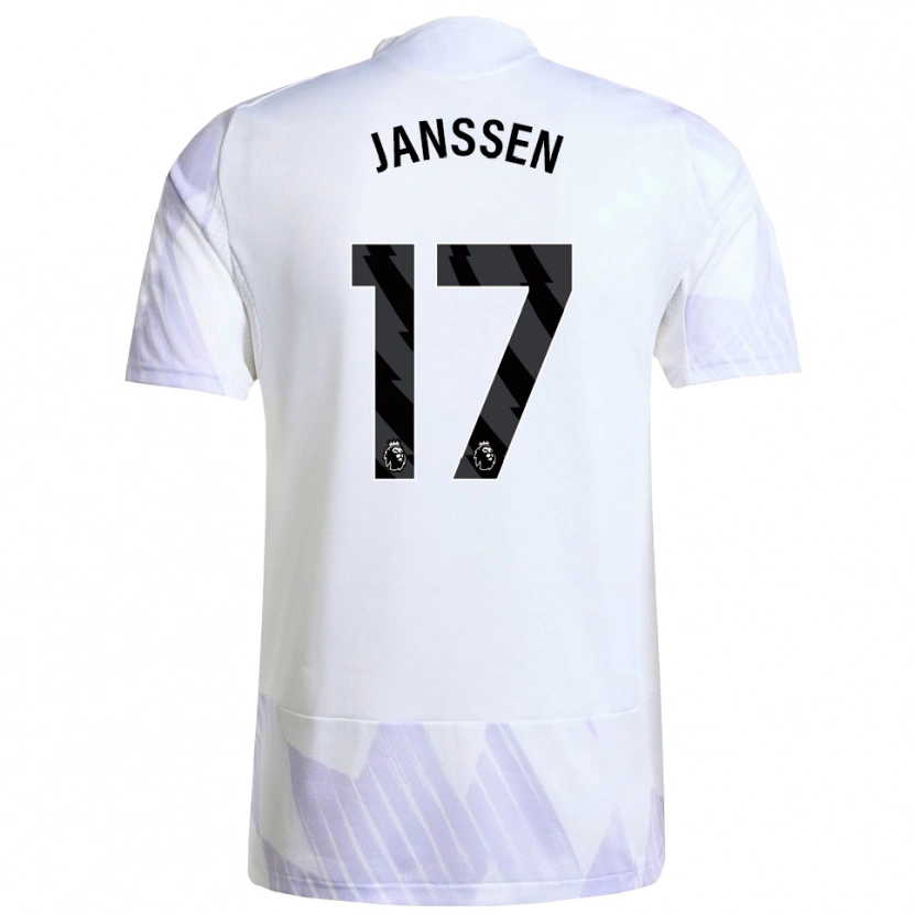 Danxen Men Dominique Janssen #17 White Purple Purple Away Jersey 2025/26 T-Shirt