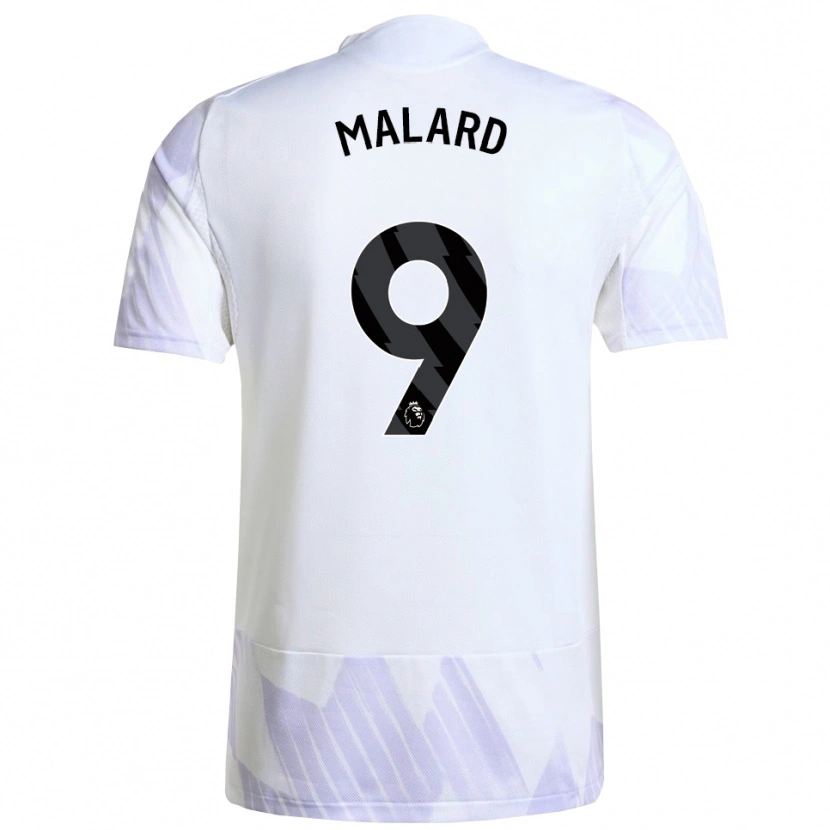 Danxen Men Melvine Malard #9 White Purple Purple Away Jersey 2025/26 T-Shirt