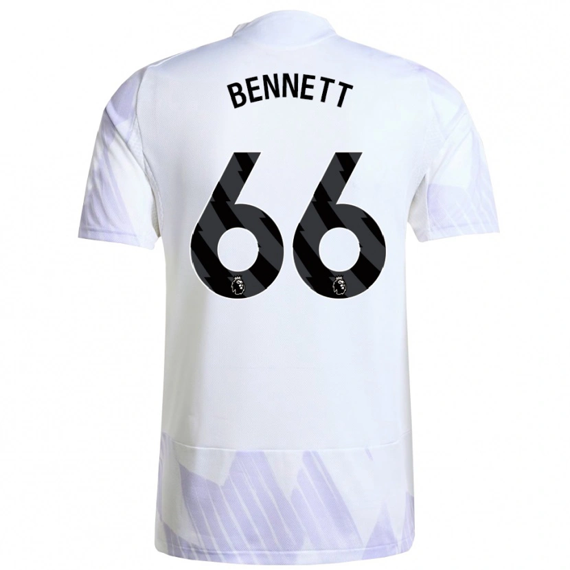 Danxen Men Rhys Bennett #66 White Purple Purple Away Jersey 2025/26 T-Shirt