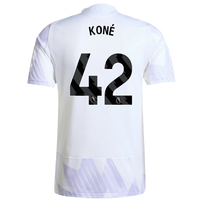 Danxen Men Sékou Koné #42 White Purple Purple Away Jersey 2025/26 T-Shirt