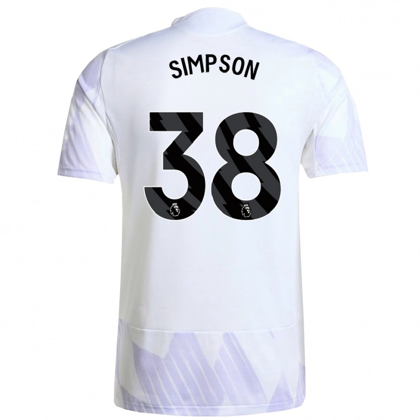 Danxen Men Jessica Simpson #38 White Purple Purple Away Jersey 2025/26 T-Shirt