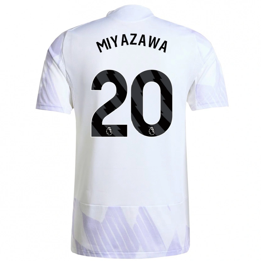 Danxen Men Hinata Miyazawa #20 White Purple Purple Away Jersey 2025/26 T-Shirt
