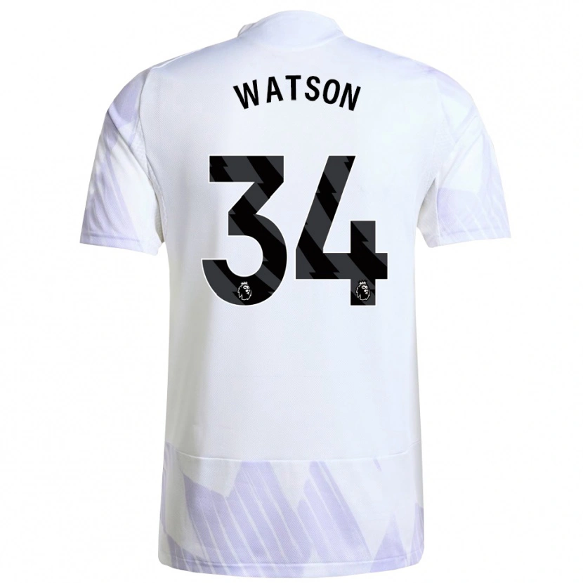 Danxen Men Emma Watson #34 White Purple Purple Away Jersey 2025/26 T-Shirt