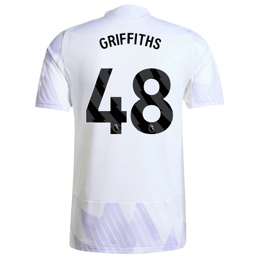 Danxen Men Mared Griffiths #48 White Purple Purple Away Jersey 2025/26 T-Shirt