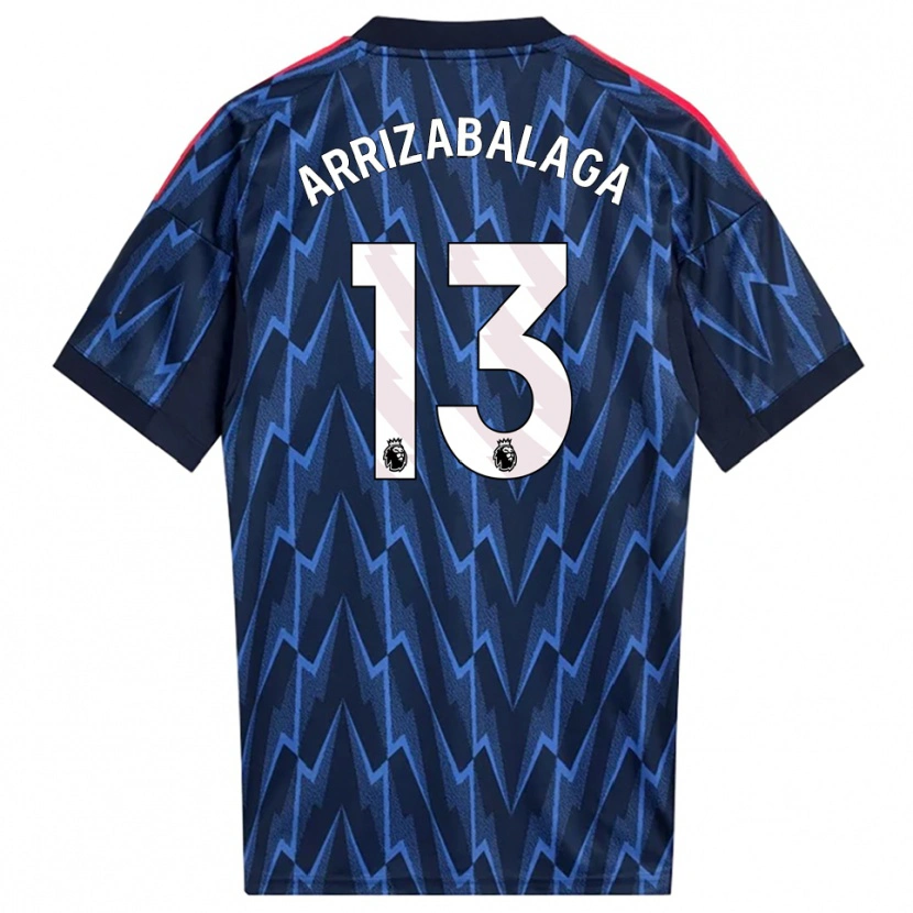 Danxen Men Kepa Arrizabalaga #13 Navy Red Away Jersey 2025/26 T-Shirt