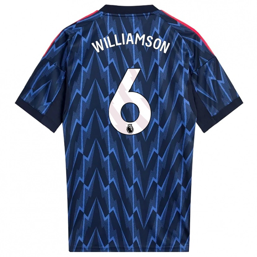 Danxen Men Leah Williamson #6 Navy Red Away Jersey 2025/26 T-Shirt