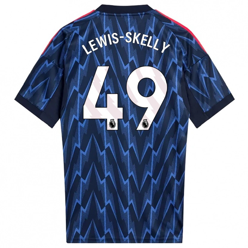 Danxen Men Myles Lewis-Skelly #49 Navy Red Away Jersey 2025/26 T-Shirt