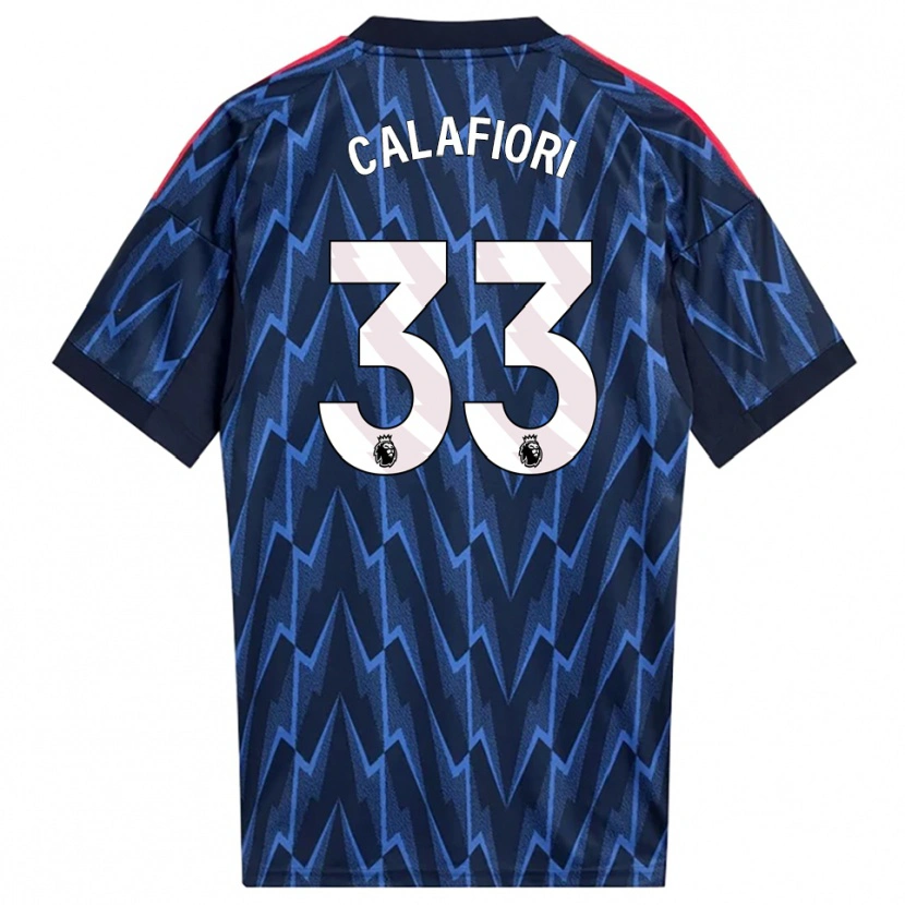 Danxen Men Riccardo Calafiori #33 Navy Red Away Jersey 2025/26 T-Shirt