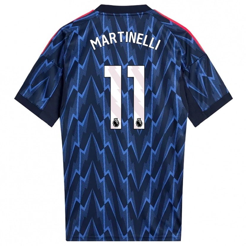 Danxen Men Gabriel Martinelli #11 Navy Red Away Jersey 2025/26 T-Shirt